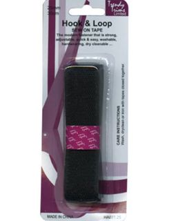 Hook & Loop Sew on Tape Black
