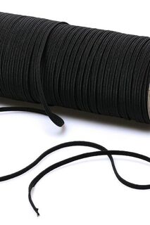 3 Mtrs Braided Elastic Black - 6mm